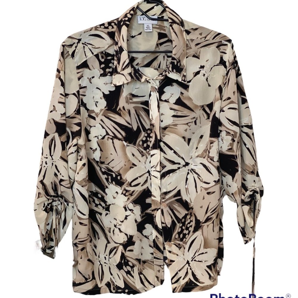 The Tog Shop Blouse, Button Front, Size XL
